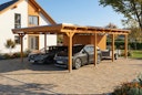 Vorschaubild Skan Holz Emsland - Flachdach Doppelcarport aus Leimholz Breite 609 cm