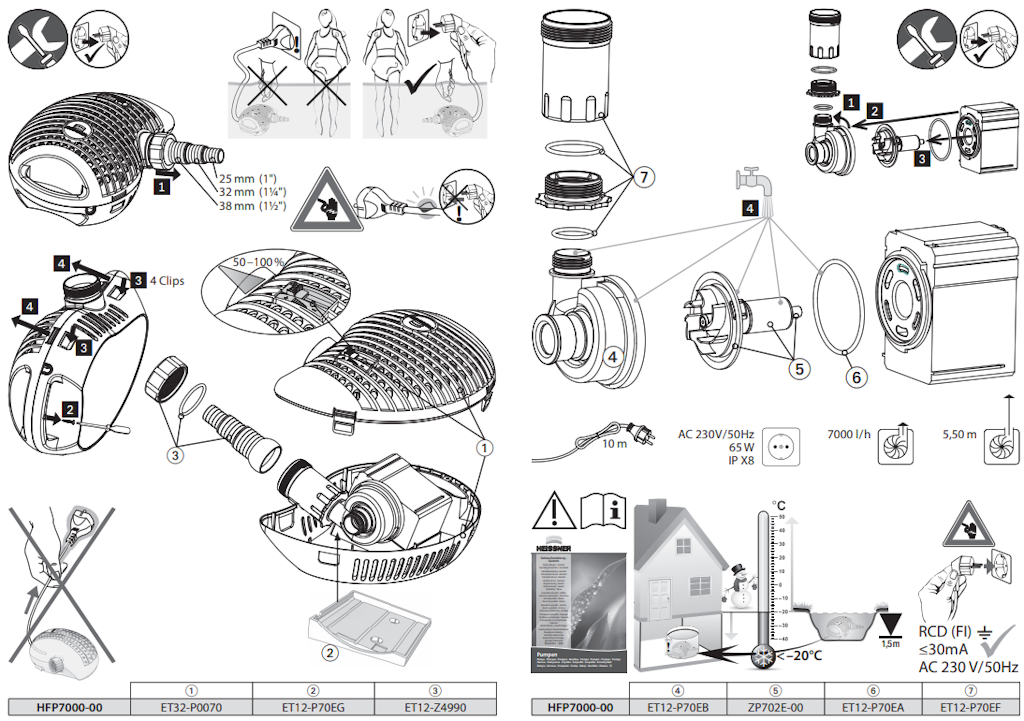 Explosionszeichnung Ersatzteile