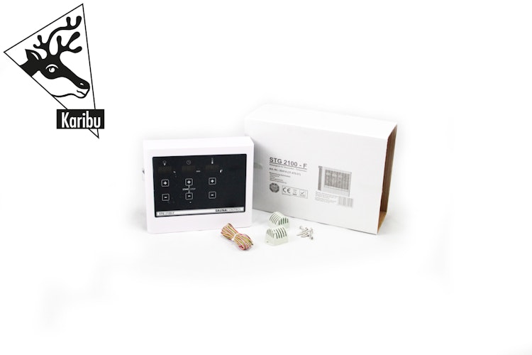 Karibu 9 kW Saunaofen finnisch anthrazit inkl. Steuergerät EASY weiß - Sparset