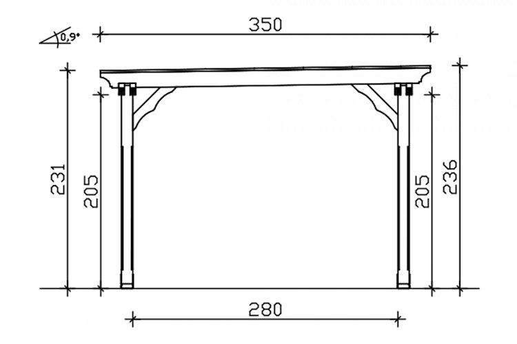 Skan Holz 4-Eck-Pavillon Laube Marseille