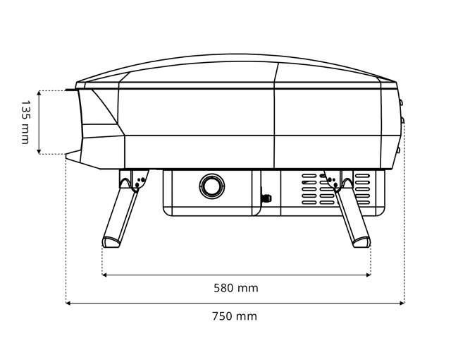 Witt Pizzaofen ETNA ROTANTE Stone