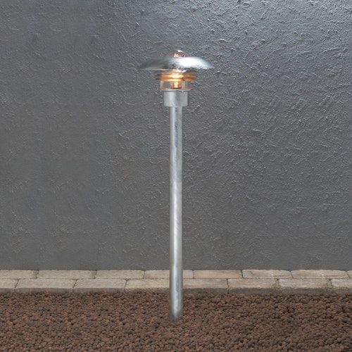 Konstsmide Wegeleuchte Modena, galvanisiert, klares Glas (7301-320)