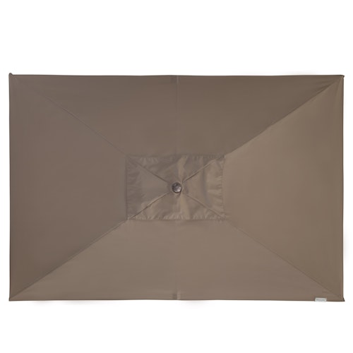 doppler Mittelmastschirm ALU WOOD 300 x 200 Auto-Tilt, Aluminium Esche-Optik / 100 % Polyester 180 g/m²