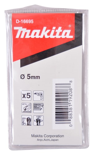 Makita Bohrer HSS-CO 5.0x86mm 5Stk D-16695