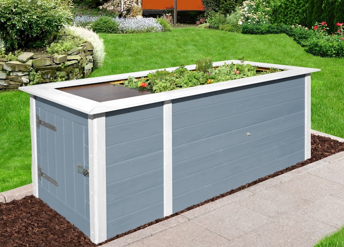 Weka Profi-Hochbeet 669 mit Stauraum und Ablage