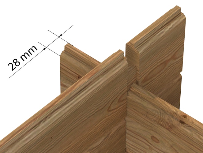 Palmako Gartenhaus Alice 4,7 m² - 28 mm