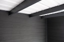 Vorschaubild Wolff Finnhaus WPC Gartenhaus Style D / Terra 3030 Anthrazit/Hellgrau - 28 mm 