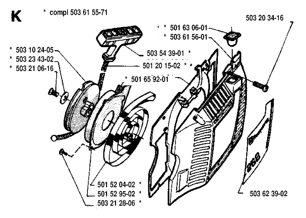 Explosionszeichnung Ersatzteile