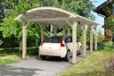 Vorschaubild Skan Holz Franken - Bogendach Einzelcarport aus Leimholz Breite 376 cm