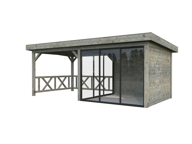 Palmako Gartenhaus Connect Lenna 16,6 m² Set 404 Slide