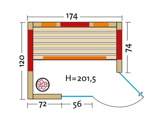Infraworld Infrarotkabine TrioSol Prima 2 inkl. 5-teiligem gratis Zubehörset