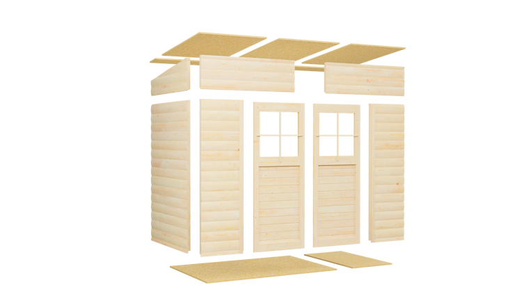 Bertilo Gartenhaus Alster 2 - 19 mm