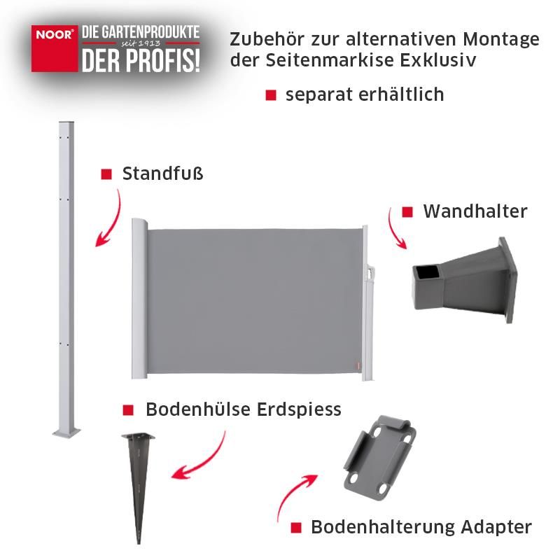 Empasa Standfuß Für Seitenmarkise START 2.0 – Ersatzteil, Stahl Pulverbeschichtet, In 95cm, 100cm, 122cm