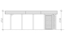 Vorschaubild Skan Holz Doppelcarport Friesland 546x708 cm mit Abstellraum Set D