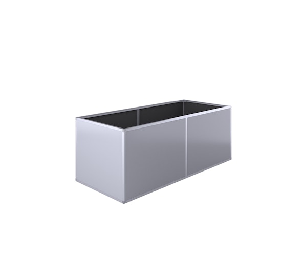 KGT Aluminium Hochbeet 210 - Profile pressblank - B2,05 x T0,91 x H0,77 m - 1185 l 