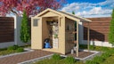 Vorschaubild Karibu Gartenhaus Gerätehaus Dana inkl. Schleppdach - 14 mm