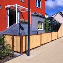 Vorschaubild BambusBASIS Modul5 Mittelpfosten Cortenstahl