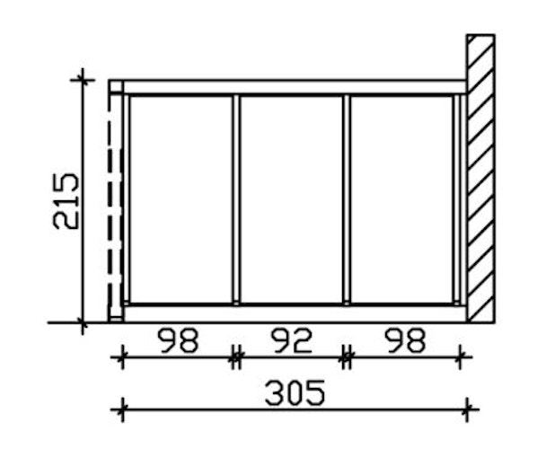 Skan Holz Seitenwände für Terrassendächer aus Douglasie