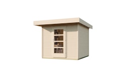 Weka Gartenhaus Designhaus wekaLine 172 mit Vordach (50 cm)-Gr. 1 (205 x 210 cm)-naturbelassen - 50 % Rabatt auf Dacheindeckung