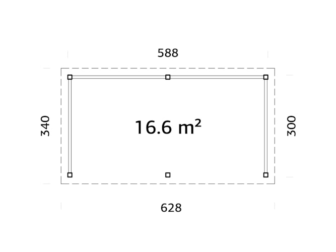 Palmako Carport/Pavillon Connect Lenna 16,6 m² Set 307
