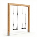 Vorschaubild EXIT Linea Massiv 140 doppelte Holzschaukel