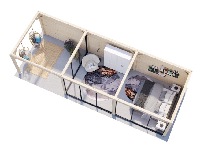 Palmako Carport/Pavillon Connect Lenna 24,9 m² Set 417 Slide