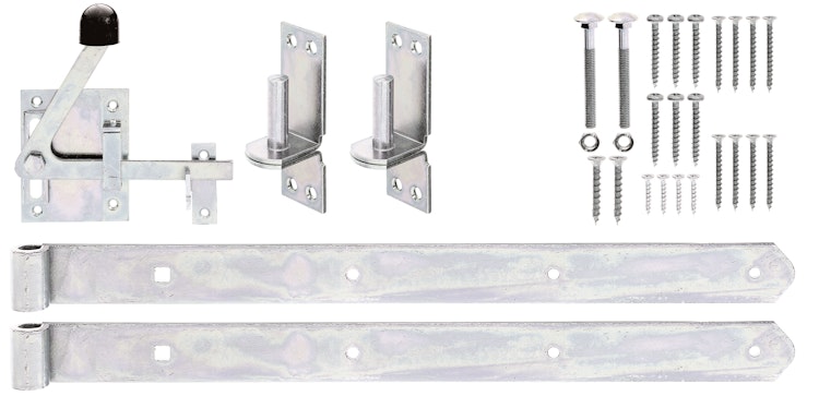 Beschlagsortiment für Jägerzaun-Einzeltore