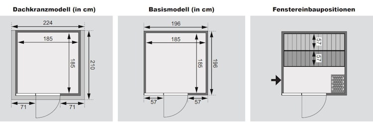 Karibu Woodfeeling Sauna Jutta - 38 mm Massivholz Aktionssauna inkl. gratis Sauna-Zubehörset im Wert von 234,94 €