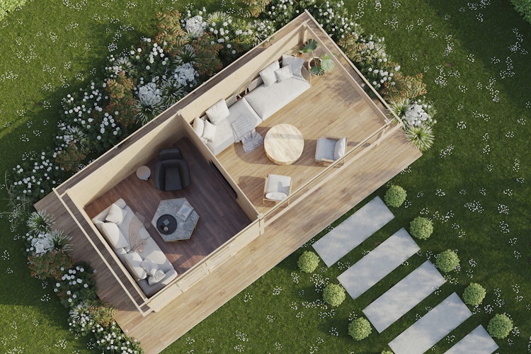 Wolff Finnhaus Gartenhaus Ole 7133 - 28 mm