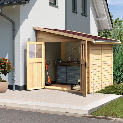 Karibu Premium Gartenhaus Bomlitz 2/3/4 naturbelassen - 19 mm