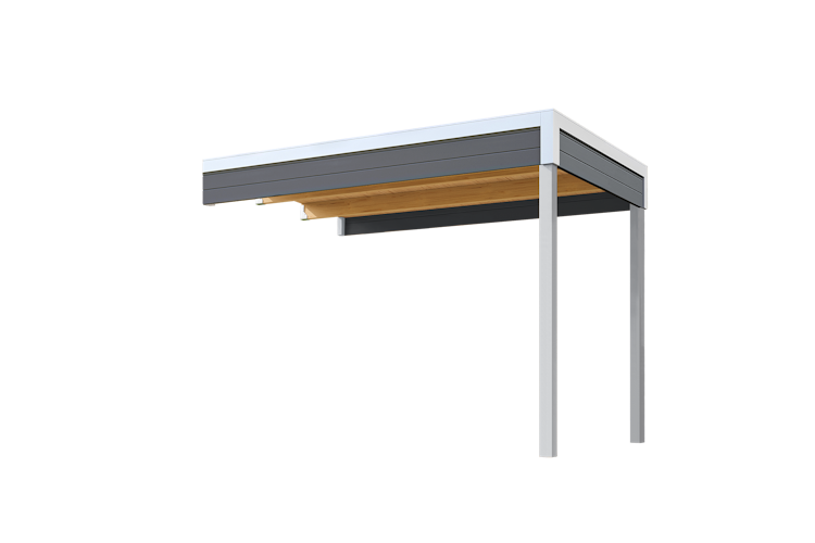Weka Anbaudach für Gartenhaus Batu 1 - 150 oder 300 cm Breite