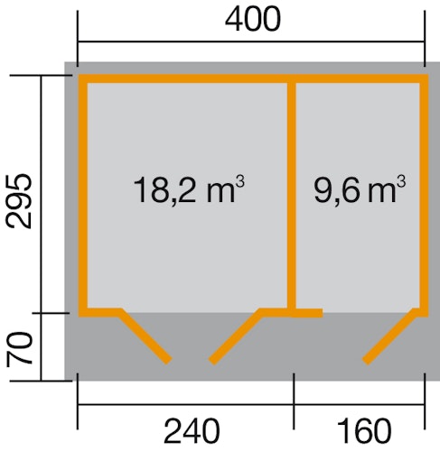 Weka 28 mm Gartenhaus 261