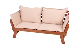 Garden Pleasure Bank FORTUNA, 195 cm, Eukalyptus / Kissen 100 % Polyester