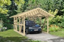 Vorschaubild Skan Holz Schwarzwald - Satteldach Einzelcarport Breite 424 cm
