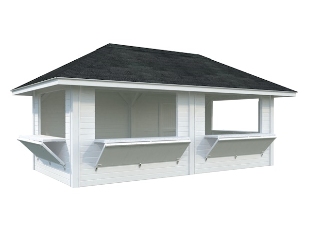 Palmako Kiosk Bianca 16,6 m² Set 112 - 28  mm