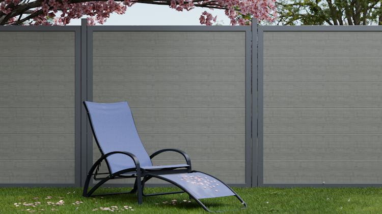 GroJa BasicLine NOVA Sichtschutz PVC Bausatz 1800 x 1800 mm