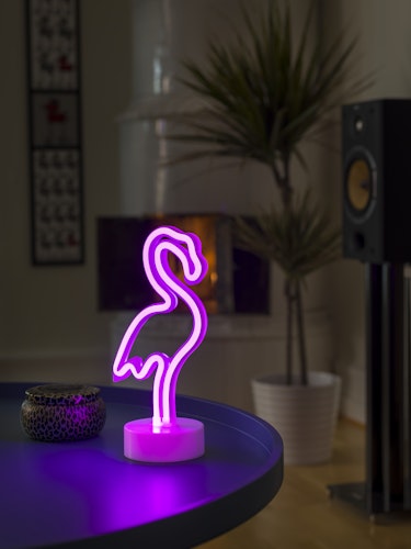 Konstsmide Weihnachtsbeleuchtung  LED Schlauchsilhouette Flamingo 6h Time