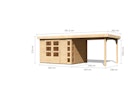 Vorschaubild Karibu Woodfeeling Gartenhaus Kerko 3/4/5/6 mit 280 cm Schleppdach - 19 mm