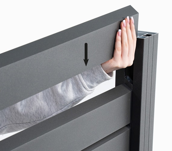 BM Zaunserie Typ 249 Rhombus Alu Grundelement, 120 x 120 cm