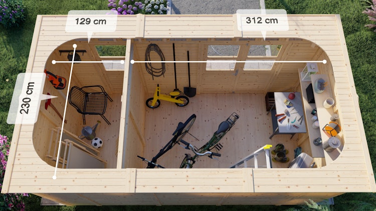 Bertilo Gartenhaus Laisholm 2 - 19 mm