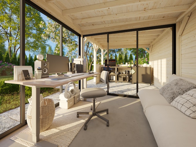 Palmako Gartenhaus Connect Lenna 16,6 m² Set 407 Slide