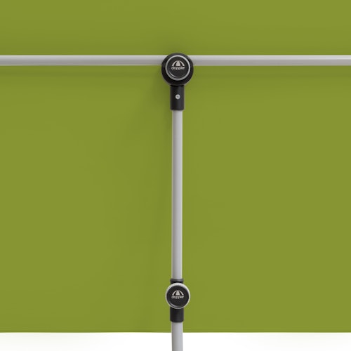 doppler Balkonblende ACTIVE 180 x 130, Stahl Silber / Polyester 180 g/m²