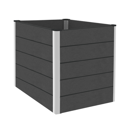 GroJa Solid Stecksystem Hochbeet Cube 70 x 70 x 75 cm Anthrazitgrau