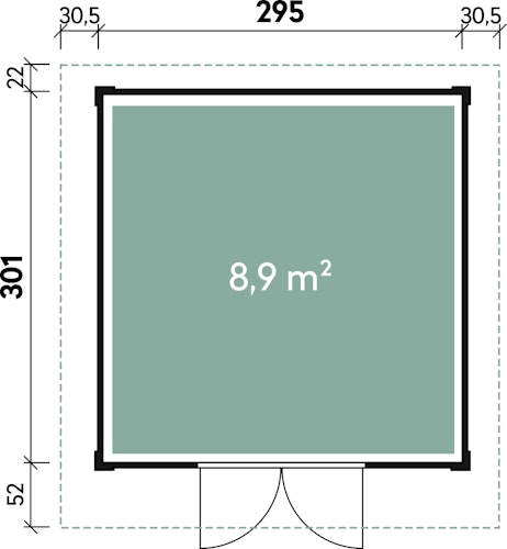 Wolff Finnhaus Gartenhaus Relax C - 28 mm anthrazit