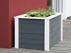 BM TYP 523 Hochbeet 106 x 65 x 60 cm, Grau/Weiß