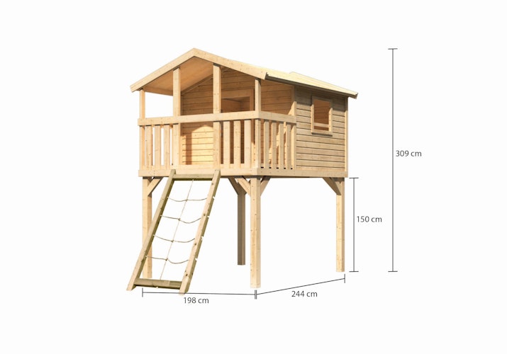 Akubi Stelzenhaus Benjamin mit Netzrampe