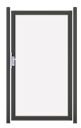 Vorschaubild GroJa Ambiente Einzeltor 100 x 180 cm mit Alurahmen Anthrazit DB 703