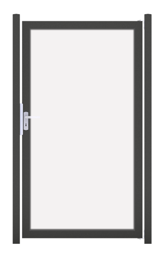 GroJa Ambiente Einzeltor 100 x 180 cm mit Alurahmen Anthrazit DB 703