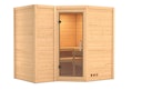 Vorschaubild Karibu Sauna Sahib 2-Massivholzsauna 38 mm -Eckeinstieg - Exklusivoptik inkl. gratis Sauna-Zubehörset im Wert von 234,94 €