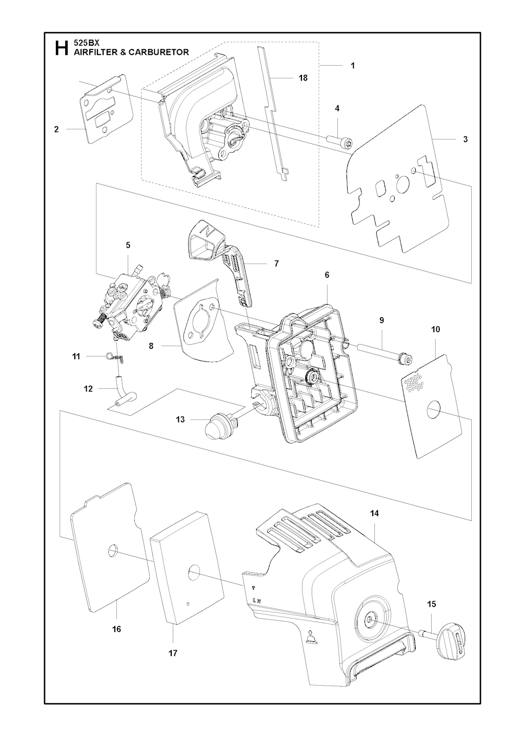 Explosionszeichnung Ersatzteile